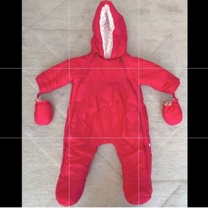 Jacadi bunting snowsuit 12 months fuschia